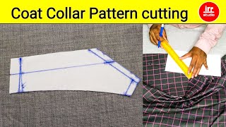 How To Cut A Coat Collar Pattern | Men's blazer collar pattern cutting | Coat Collar Pattern cutting