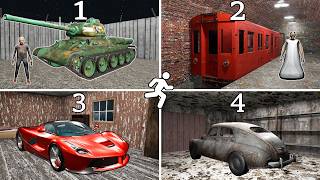 Granny 1 2 3 4 5 Escape With All Vehicles !! Update Granny - Gameplay Animation (fun mix 13 ep.2)