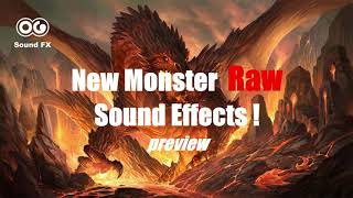 Monster Raw sounds preview !!! New addition to my Huge Monster SFX Pack !