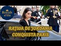 Rajwa de Jordania deslumbra en París y se consolida como nueva figura de la diplomacia real