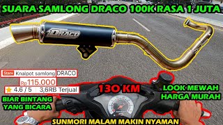 Full Cek Sound Knalpot Samlong Draco 100 Rb Full System Di Jalan Raya Di Beat Std Kirian