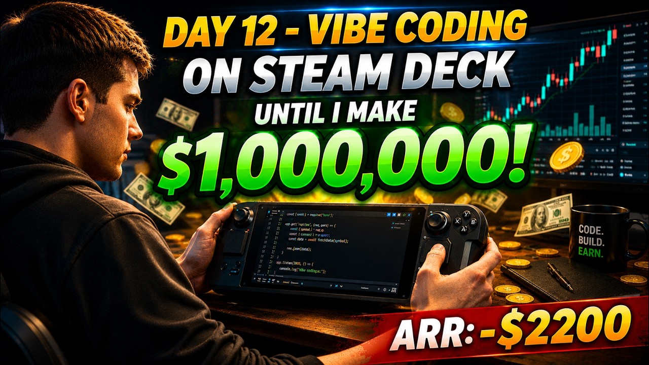 Day 12 - Vibe Coding On Steam Deck Until I Make $1,000,000 | ARR ...