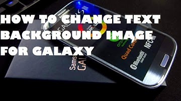 Change text message background image on Samsung Galaxy