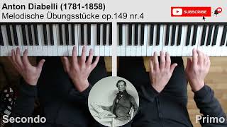 Anton Diabelli - Melodische Übungsstücke - Klavier Zu 4 Händen - Op 149 Nr 4