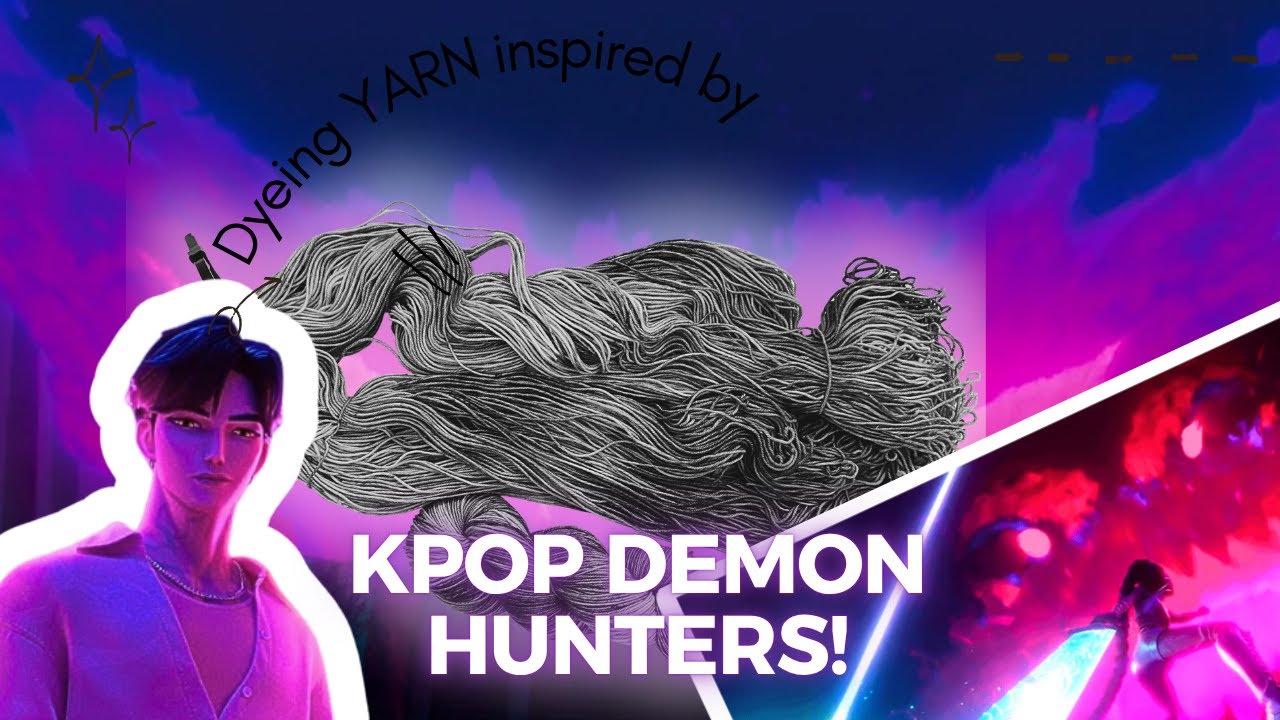 Dyeing Yarn inspired by Gwi Ma  from Kpop Demon Hunters! (Dye pan 70)