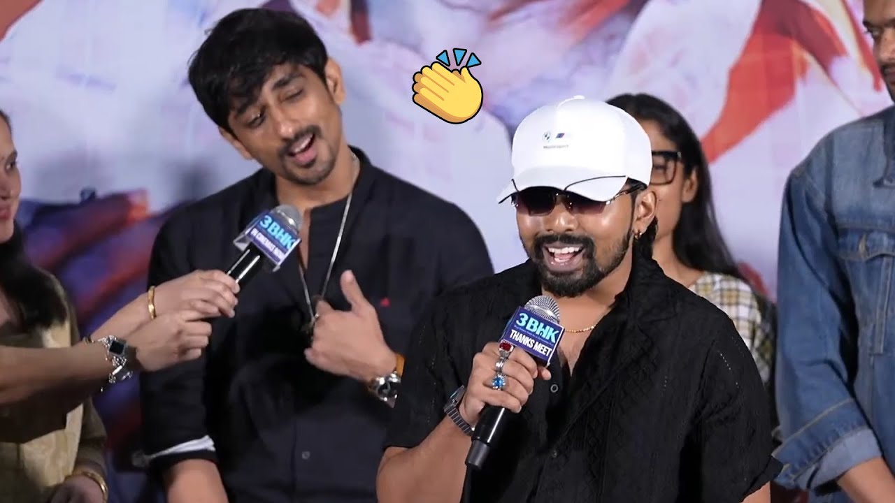 Siddharth And Rapper Deva Superb Singing Performance At 3BHK Movie ...