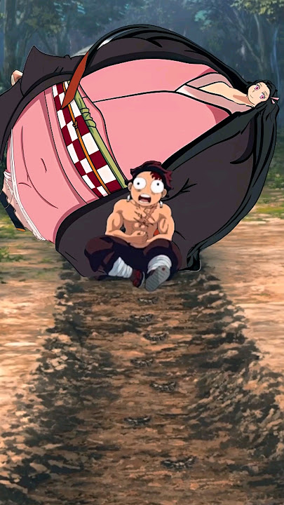 Nezuko vs Tanjiro | Kamado trying to move big Nezuko | Fat Nezuko and Tanjiro