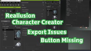 Reallusion character creator export button issues Solution