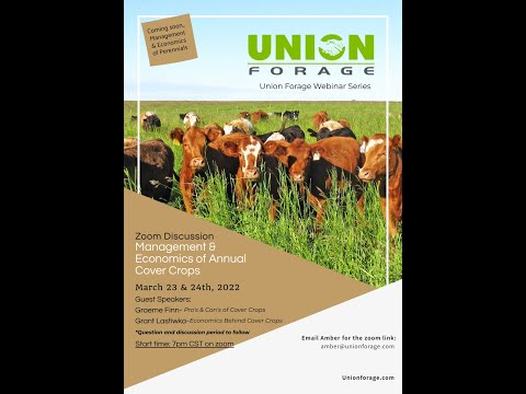 Union Forage - Annual Cover Crops Zoom Discussion