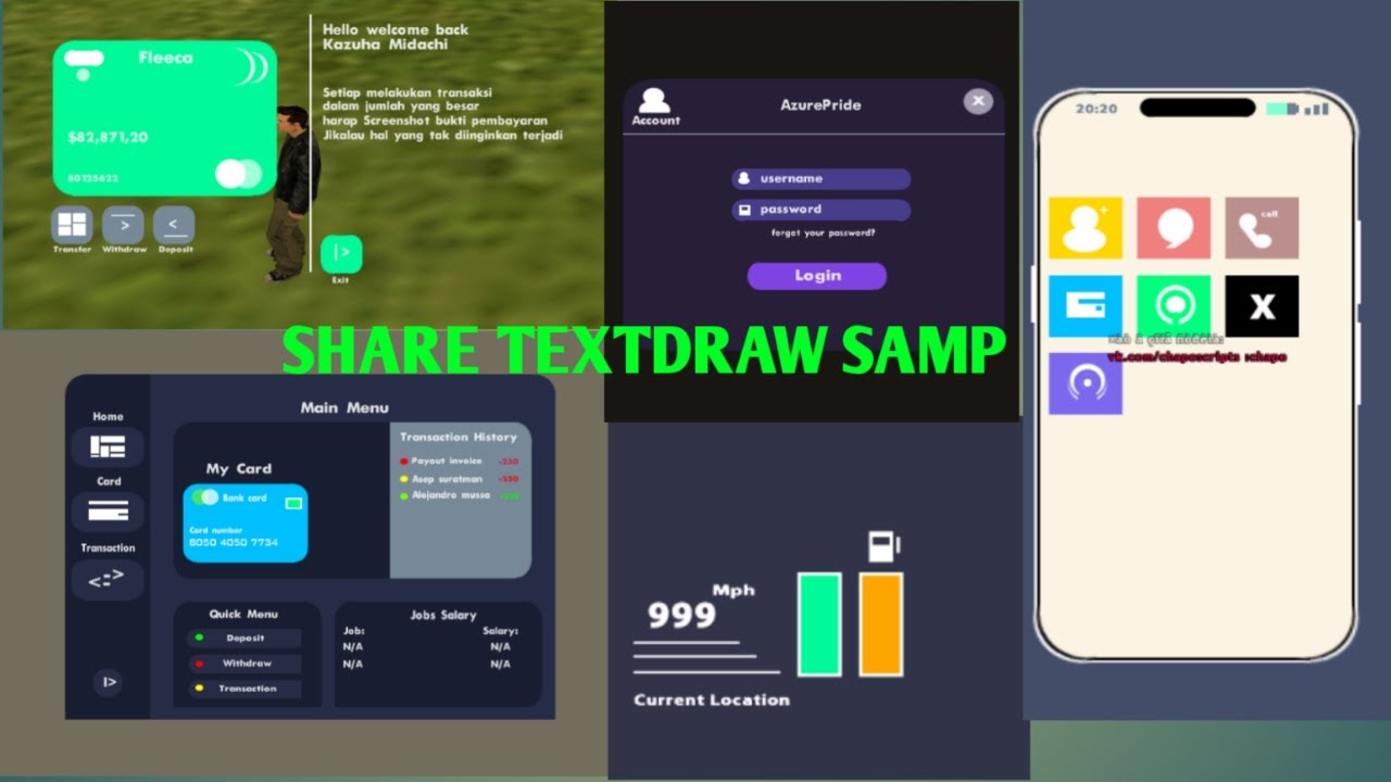 [SHARE] SAMP TEXTDRAW FIVEM - YouTube