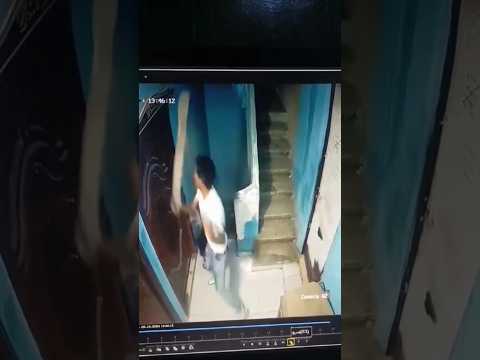 بلطجي مع كلبه يتهجم على بيت احد السكان في الاسكندرية مصر