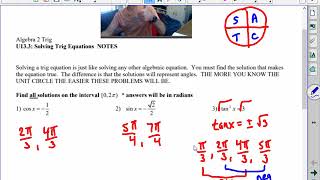U13.3 Solving Trig Equations Notes