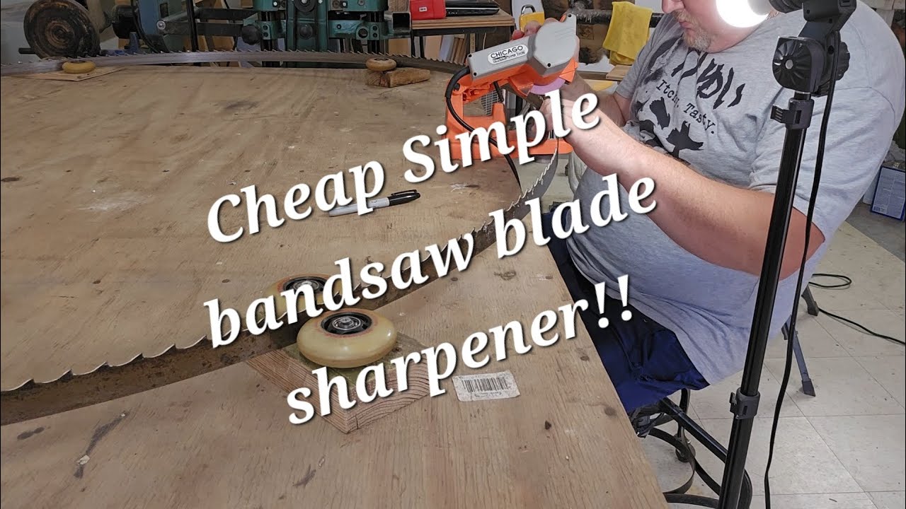 DIY CHEAP Bandsaw mill blade sharpener.