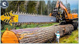 100 Amazing Fastest Big Chainsaw Cutting Tree Machines Working At Another Level