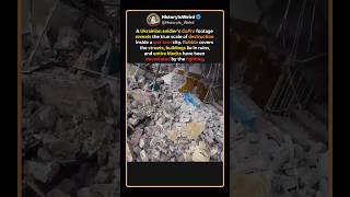 Ukrainian Soldier's GoPro Reveals a City Reduced to Rubble #Shorts