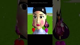 Scary Teacher 3D Nick and Tani Troll Miss T vs Doll Squid Game Challenge Choosing Earrings #shorts