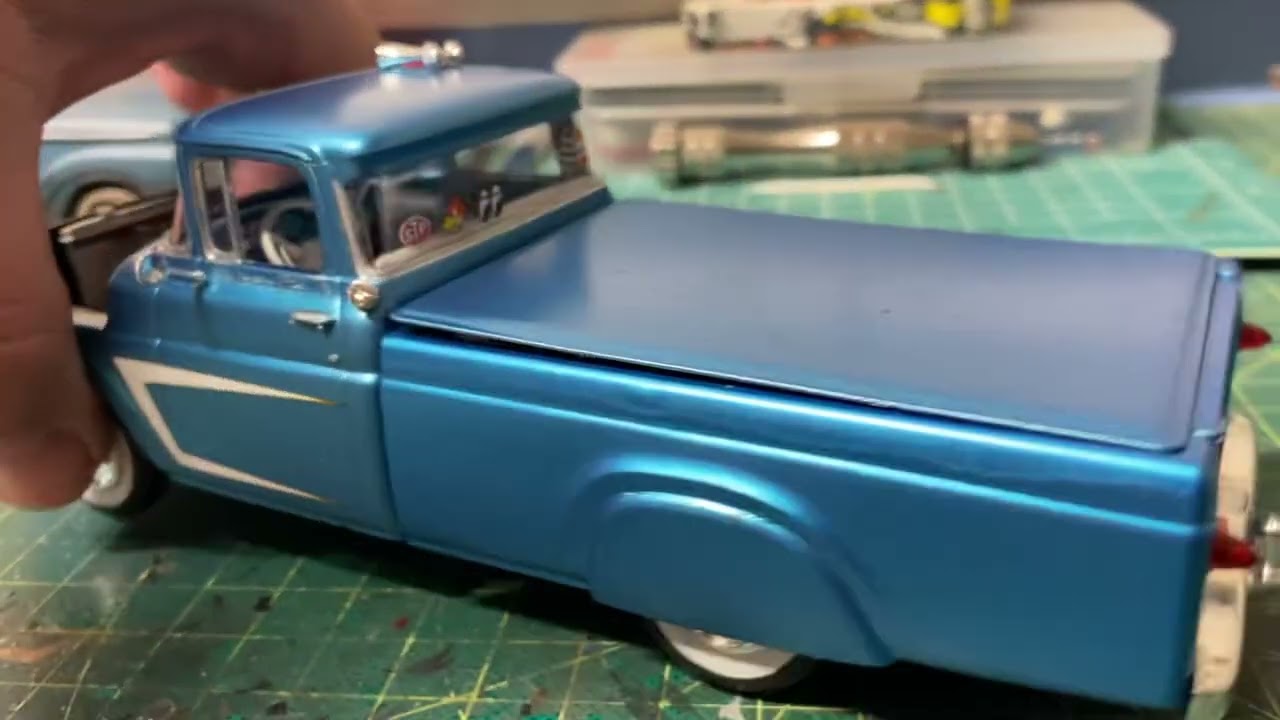 AMT 1/25 1960 Ford F100 Custom Pickup Truck With Trailer Final Reveal 
