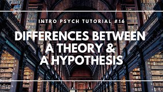Difference between a Theory and a Hypothesis (Intro Psych Tutorial #16)