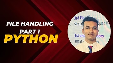 A/L ICT, Python , File Handling part 1