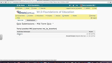 Viewing Quiz in D2L