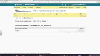 Viewing Quiz in D2L