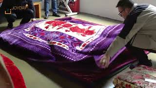 Otsukeori New Design Raschel Blankets Quality Color Match Check