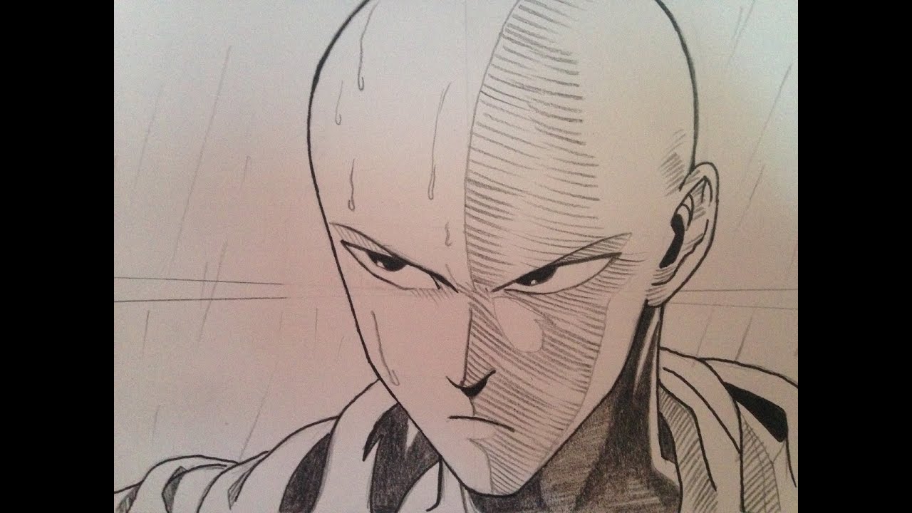 How To Draw Saitama From One Punch Man Step By Step Tutorial