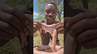 Hadzabe African Tribe eat Meat!! #HunterGatherer #BushFood #SurvivalLife #AuthenticAfrica  #mukbang