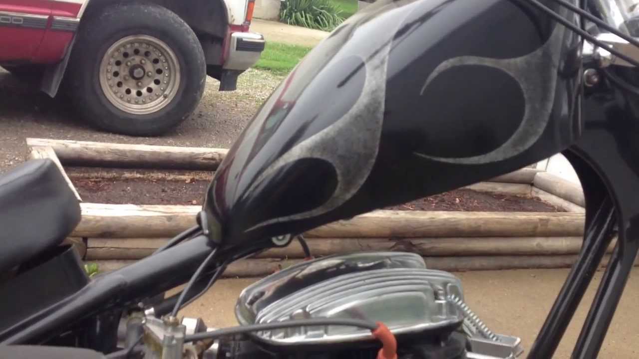 1969 BSA Triumph chopper 650 Cold Start and walk around