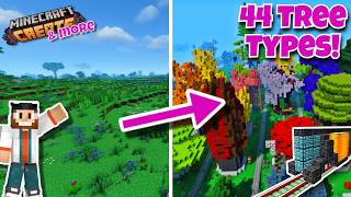 I TRANSFORMED A BIOME into a TREE FARM! in Minecraft Create Mod.  🔥🔥