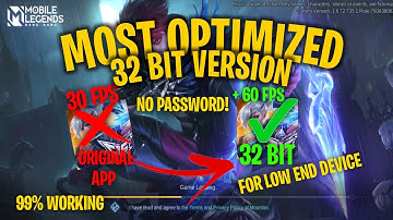 Latest MLBB 32 Bit For Low End Device | Reduce Lag #mlbb32bit #howtofixlagml #configml