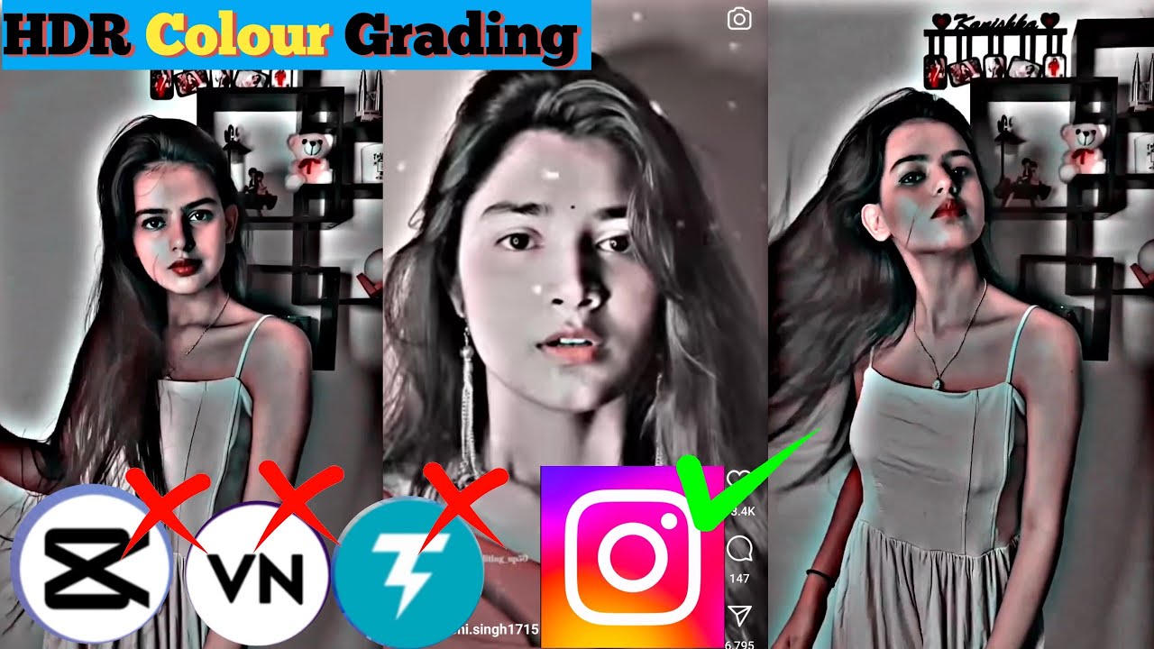 Instagram HDR Colour Grading Trending/HDR CC Filter/ How To Make HDR