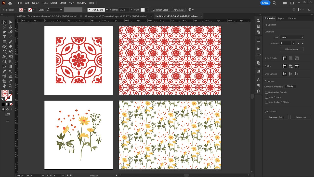 สอนกราฟฟิก ep_26 - การสร้างลายแพทเทิร์น Pattern ด้วยโปรแกรม Illustrator