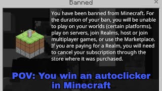 What happens when you beat an autoclicker in Minecraft