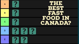 Canadian fast food tierlist
