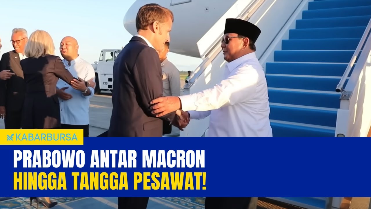 Usai Kunjungan dari Candi Borobudur, Presiden Prabowo antar Macron Hingga Tangga Pesawat!