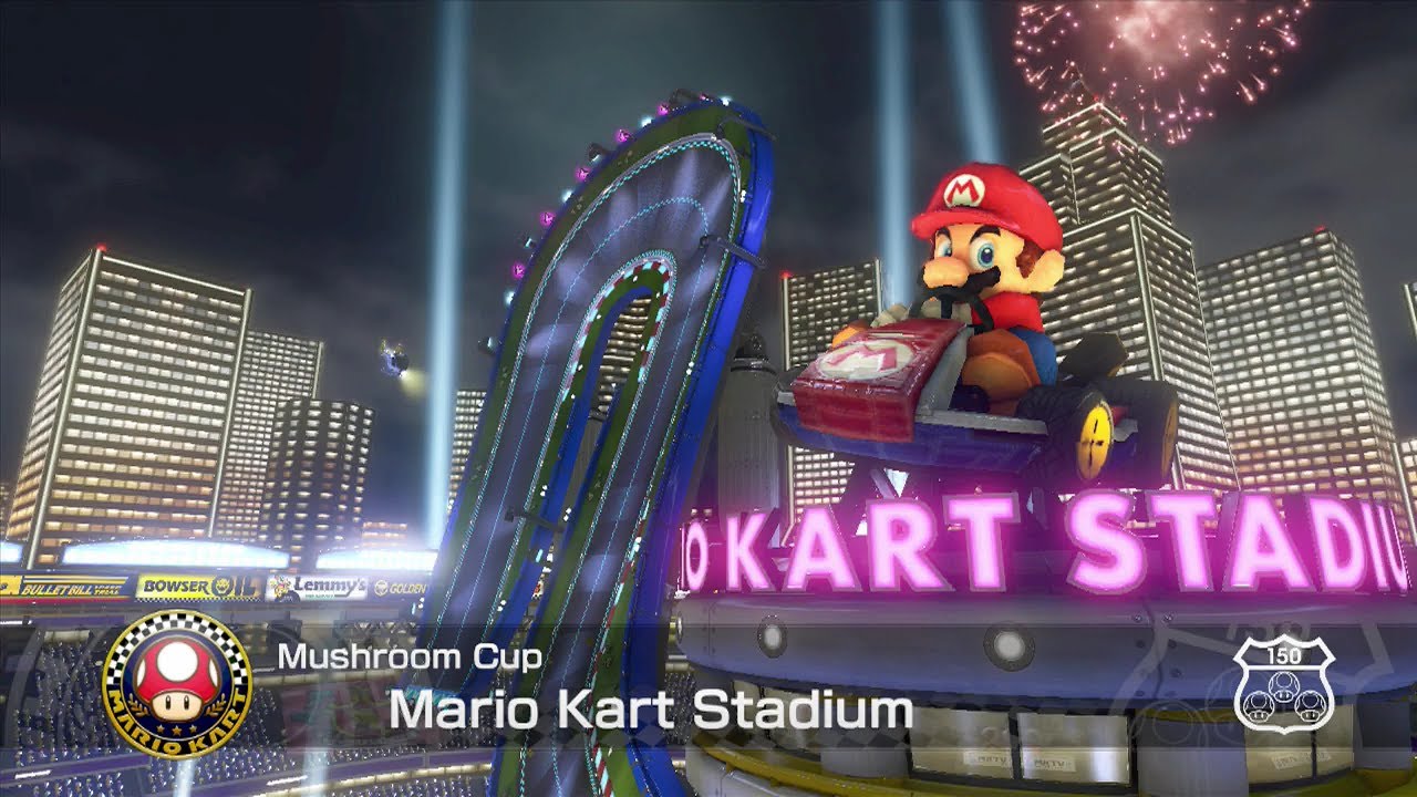 Mario Kart 8 Mushroom Cup 150cc (HD) WII U Gameplay, Mario Gameplay. No Commentary