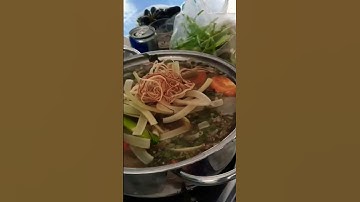 Bỏ hết bịch rau vào  nồi lẩu cá bớp #shorts