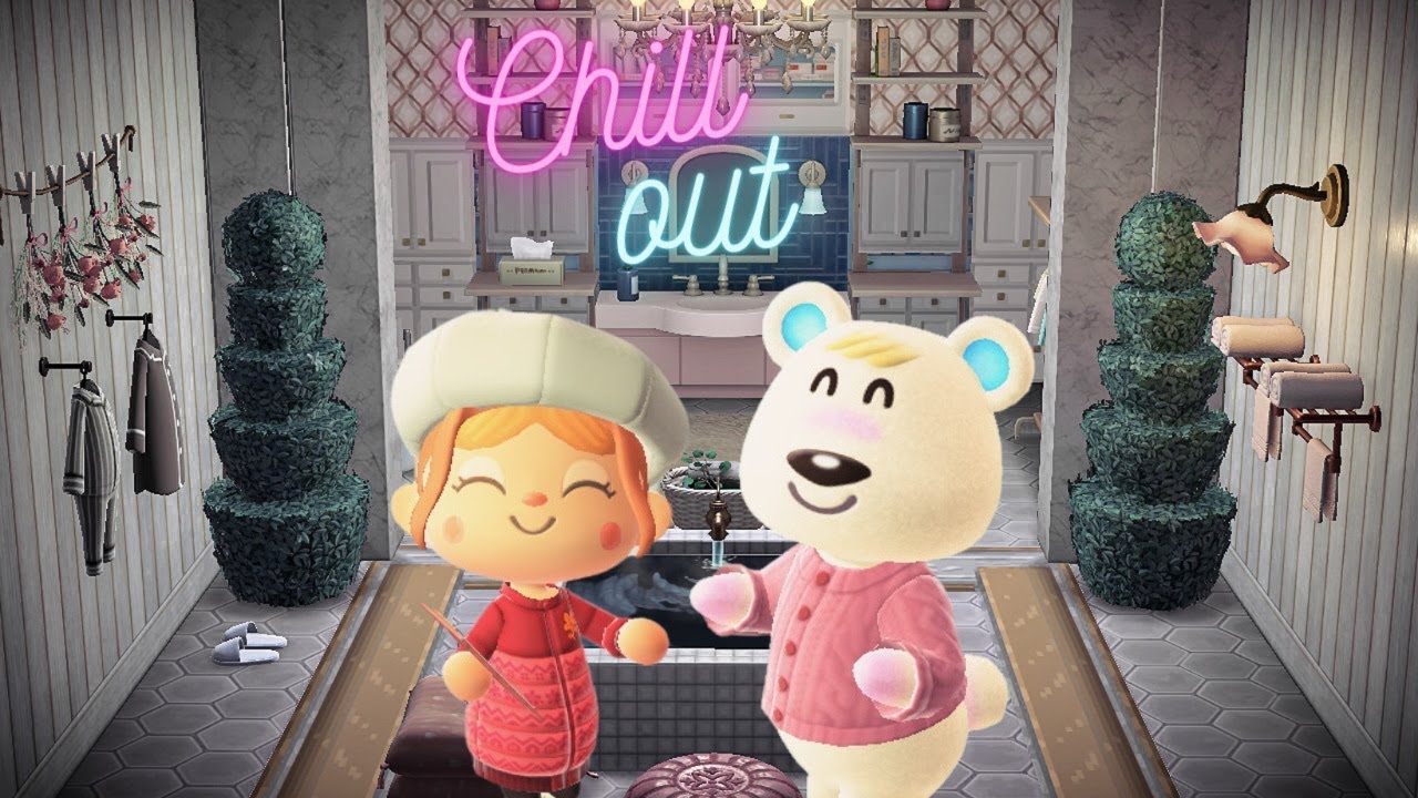 Tutu's bathroom HHP | cabinets & sunken floors | ACNH SPEED BUILD | Animal Crossing New Horizons