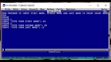 QBasic Program to Print Short Name from supplied Full name