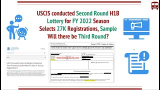 H1B Visa FY 2022 Second Round Lottery Results - 27K Selected, Third Round  Analysis, News
