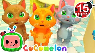 [ 15 MIN LOOP ] Three Little Kittens | Animal Songs For Kids | ‪@CoComelon‬ | lia cha cha