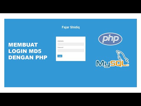 Tutorial Membuat Login PHP MySql dengan Security MD5 | Part #1