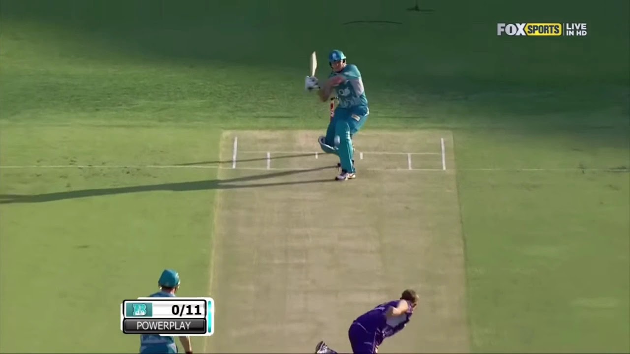 Shane Watson hit six in helmet camera view/big bash league