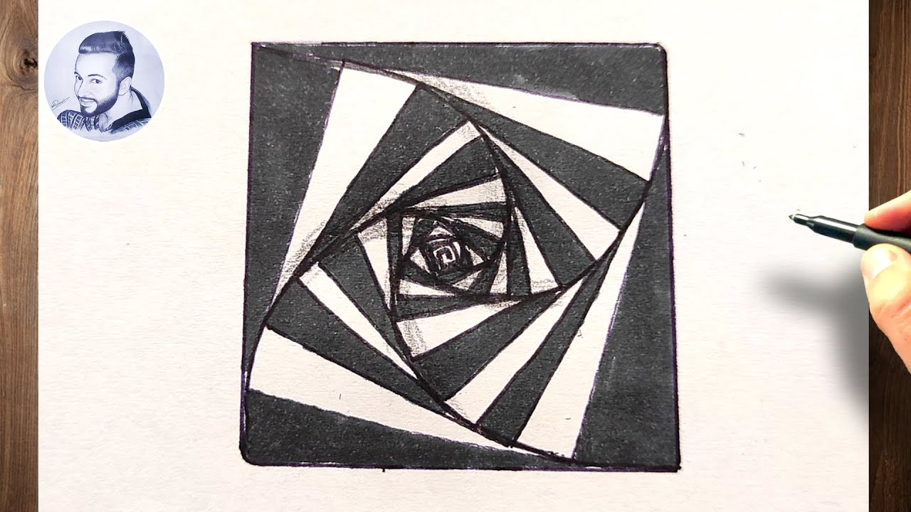 Tuto dessin trompe l oeil facile a faire, comment dessiner un trompe l