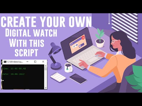 Create Digital Clock Application using Batch Script in Notepad | Notepad Trick in Hindi
