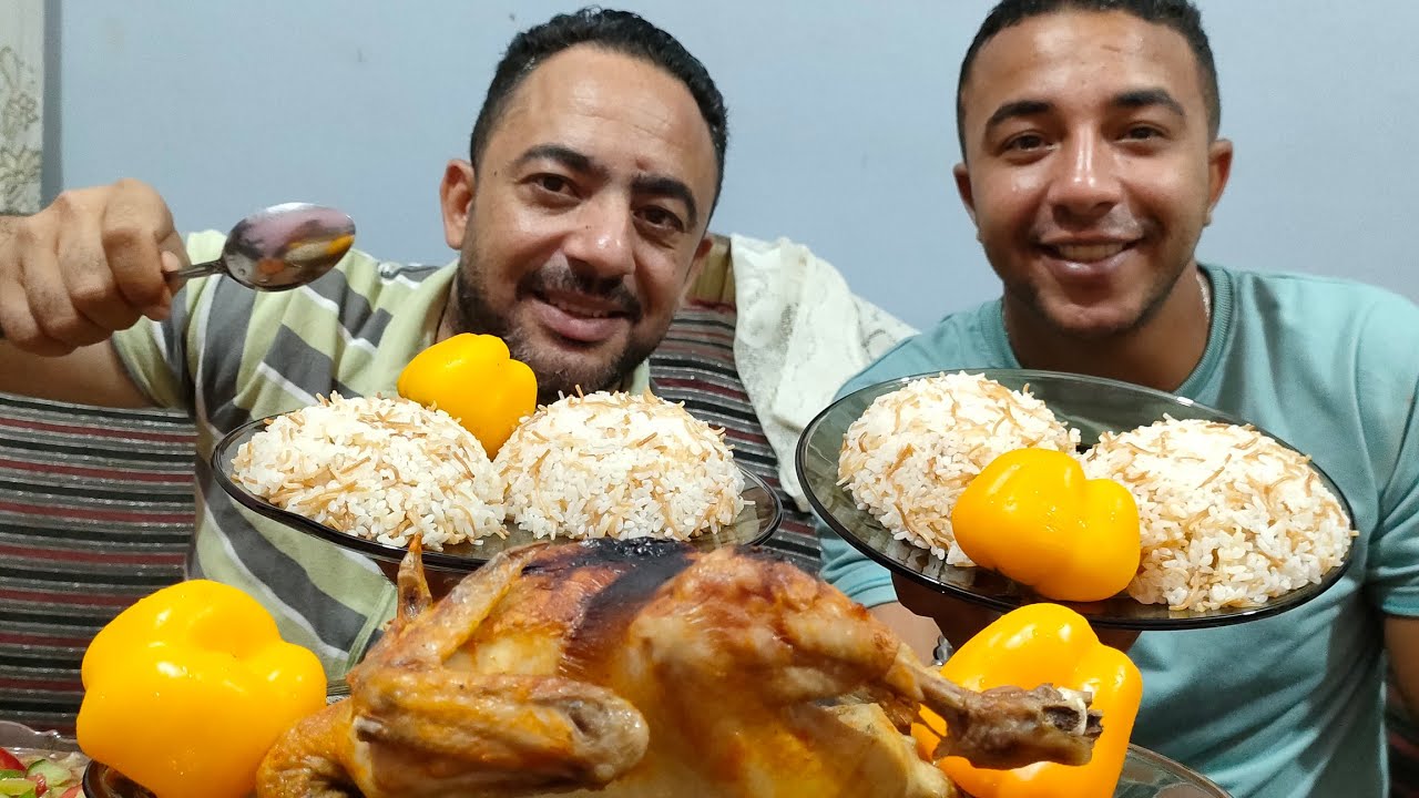 تحدي القوه مع مصطفى على ارز بالشعريه🍜 ودجاجه🐓 كيلو ونصف والعقاب اخذ حق🔥🔥🌶️🌶️💪💪