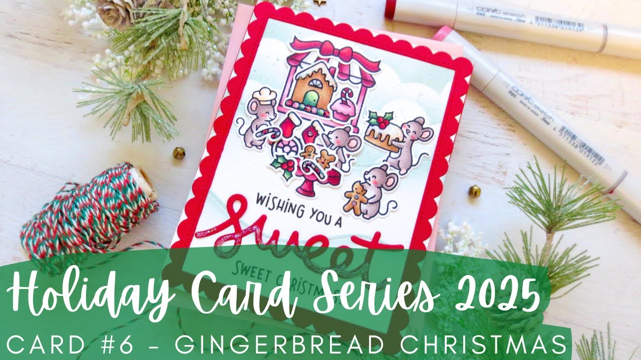 Серия праздничных открыток 2025 г., №6 | Луговой оленёнок, НОВЫЙ ВЫПУСК | Copic: раскраска прянич...