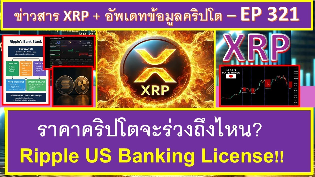 ⁣ทำไมราคาคริปโตร่วงหนักแต่เช้า?? ราคา XRP สัปดาห์นี้จะเป็นยังไง? + อัพเดท ข่าว Ripple XRP ! - EP321