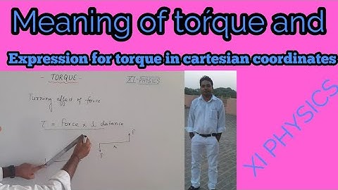 Meaning of torque and expression for torque in cartesian coordinates-